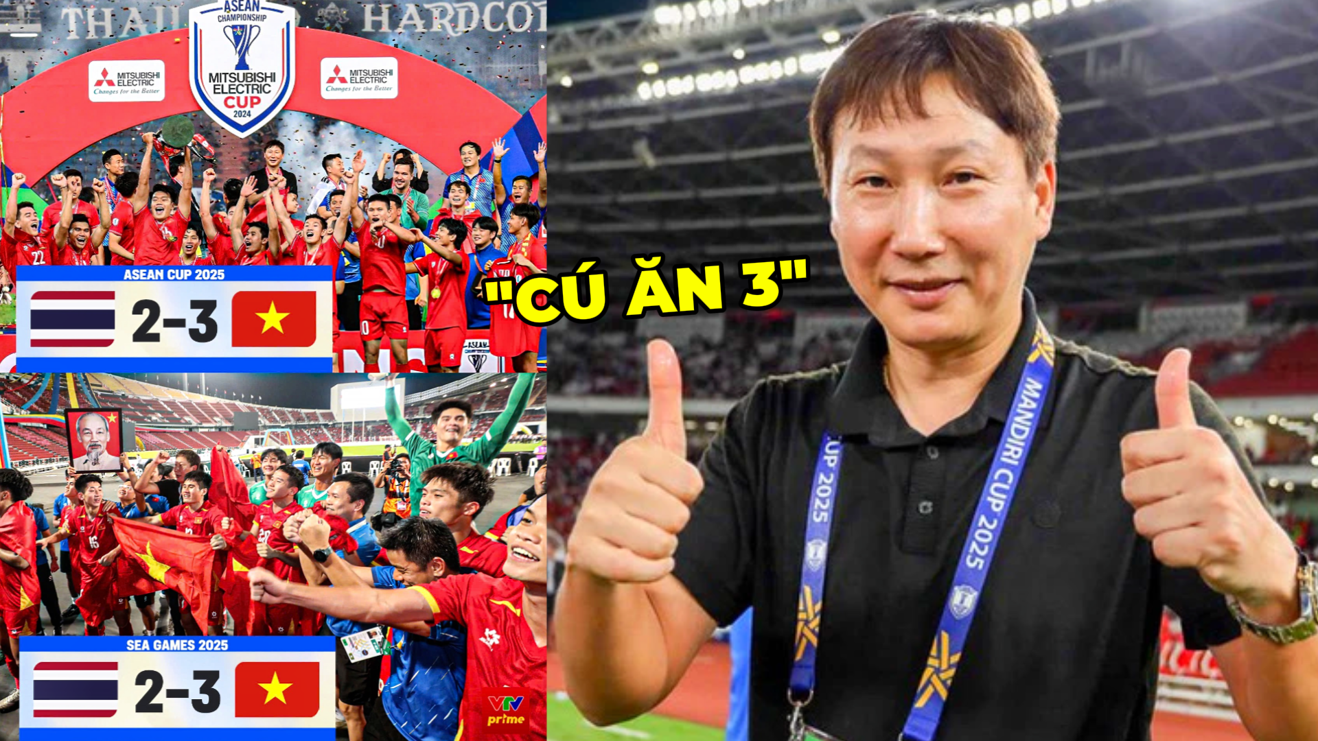 "Cú ăn ba" lịch sử Đông Nam Á của HLV Kim Sang-Sik