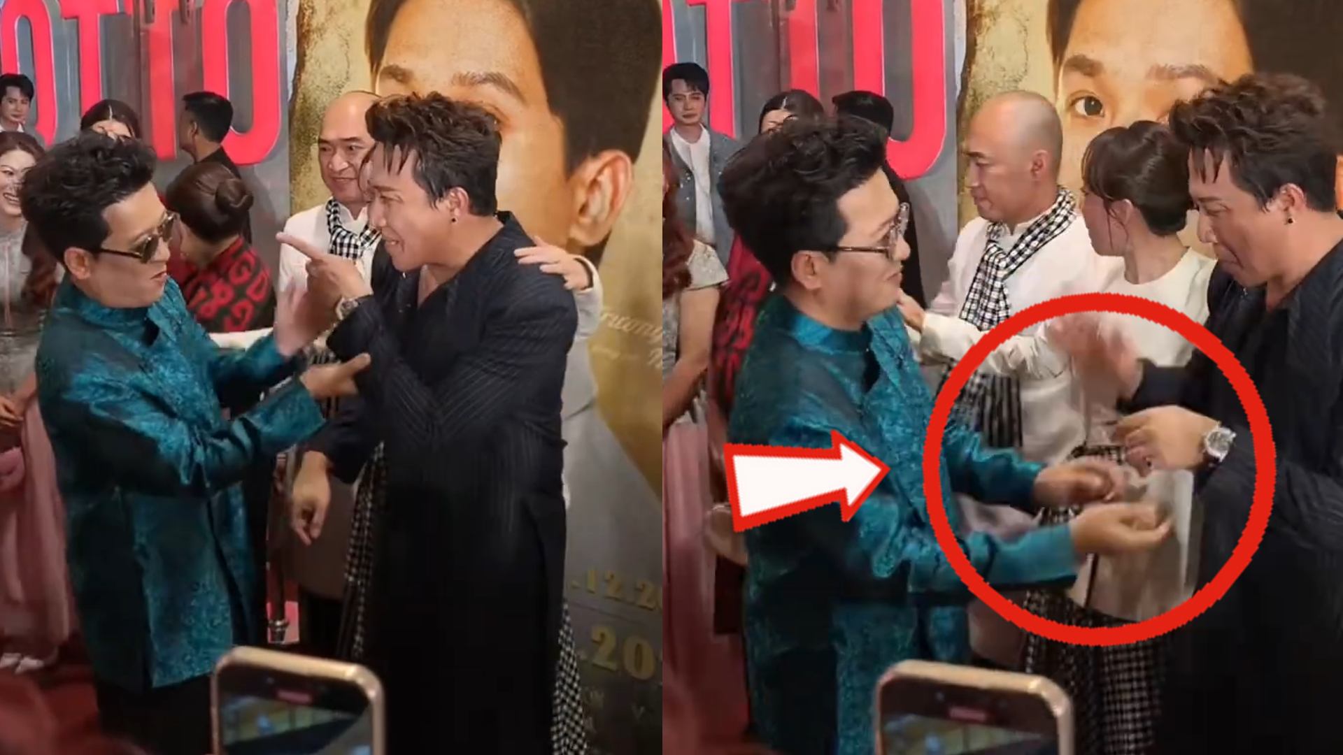 Lộ clip Trấn Thành "tác động vật lý" Trường Giang ngay trên thảm đỏ