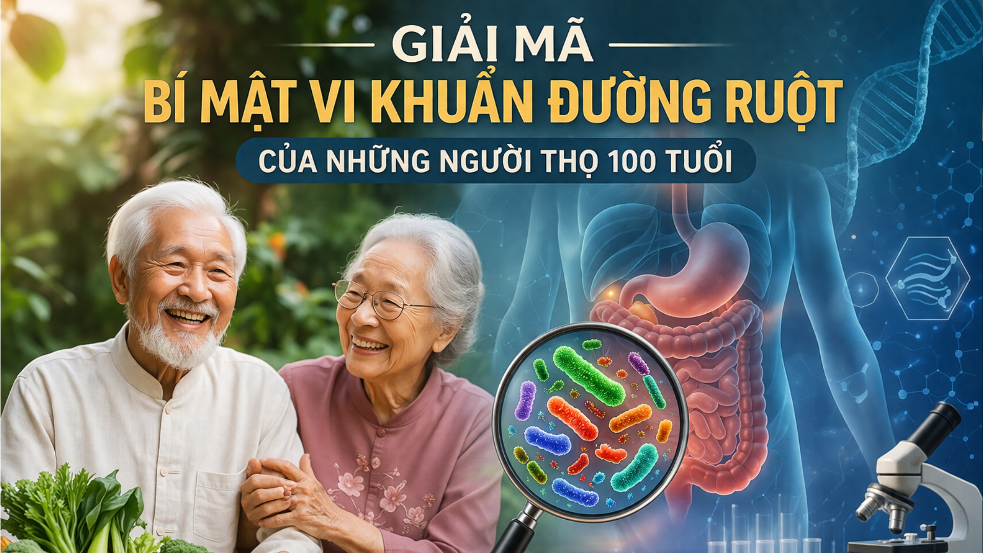 Giải mã bí mật vi khuẩn đường ruột của những người thọ 100 tuổi