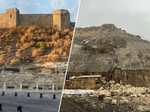 Động đất ở Thổ Nhĩ Kỳ: Cận cảnh lâu đài La Mã nổi tiếng bị phá huỷ trong giây lát