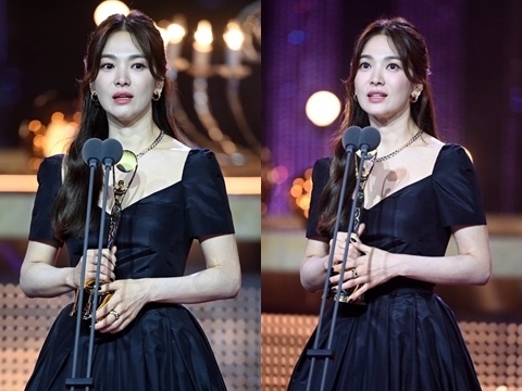 [Vietsub] Bài phát biểu của Song Hye Kyo khi nhận giải Rồng Xanh