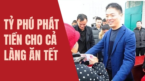Tỷ phú phát tiền cho cả làng ăn Tết