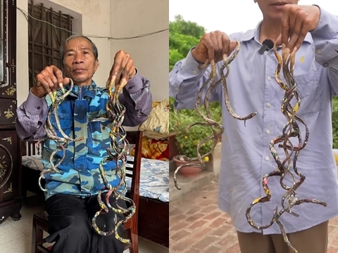Dị nhân nuôi móng tay suốt 33 năm, dài tới 1 mét
