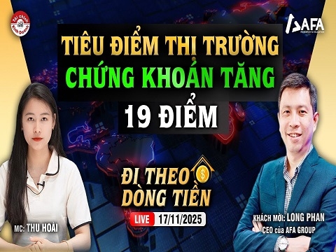 TIÊU ĐIỂM THỊ TRƯỜNG: CHỨNG KHOÁN TĂNG 19 ĐIỂM