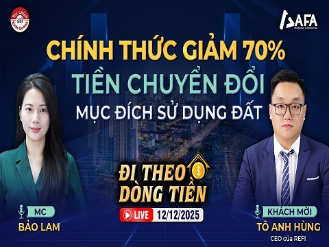 CHÍNH THỨC GIẢM 70% TIỀN CHUYỂN ĐỔI MỤC ĐÍCH SỬ DỤNG ĐẤT