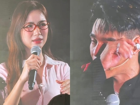 Lê Dương Bảo Lâm bật khóc xin lỗi Hoà Minzy tại fan meeting