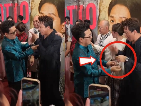 Lộ clip Trấn Thành "tác động vật lý" Trường Giang ngay trên thảm đỏ