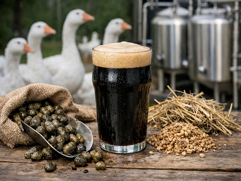 Loại bia đen kỳ dị được làm từ chất thải của ngỗng