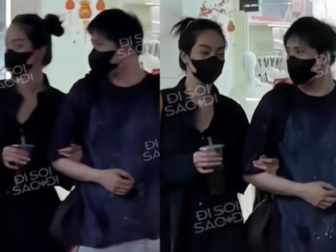 Lộ clip: Trịnh Thăng Bình và Hoa hậu Thanh Thuỷ khoác tay tình tứ giữa phố