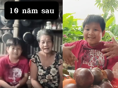 Gia cảnh của cậu bé rủ bà nội quay TikTok "gửi 10 năm sau" gây sốt MXH